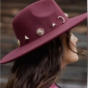Anthropologie Charm Trimmed Rancher Hat